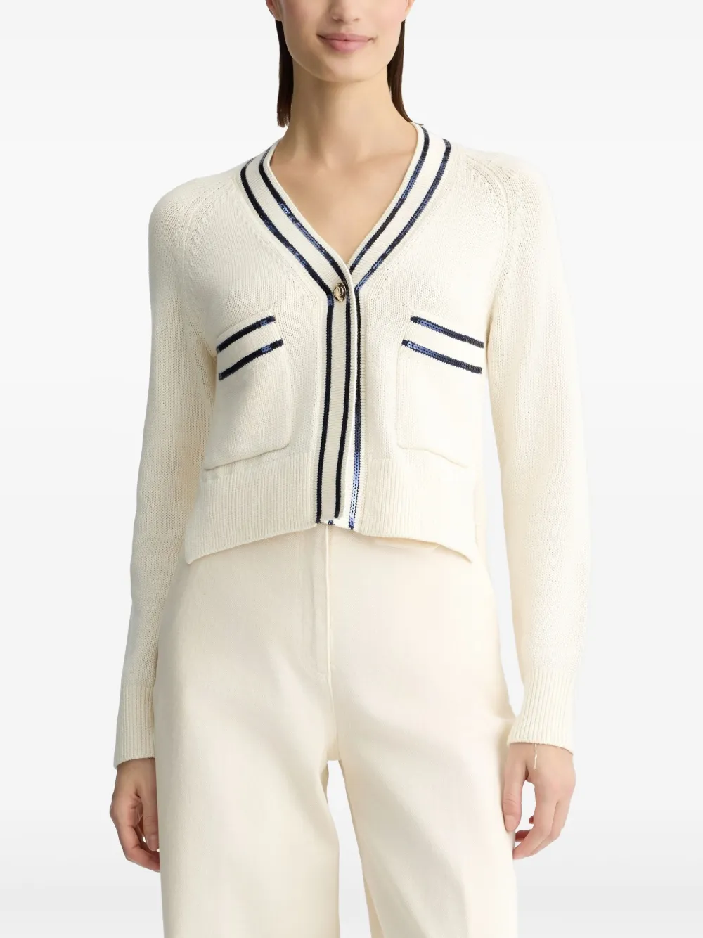 LIU JO Vest met pailletten Wit