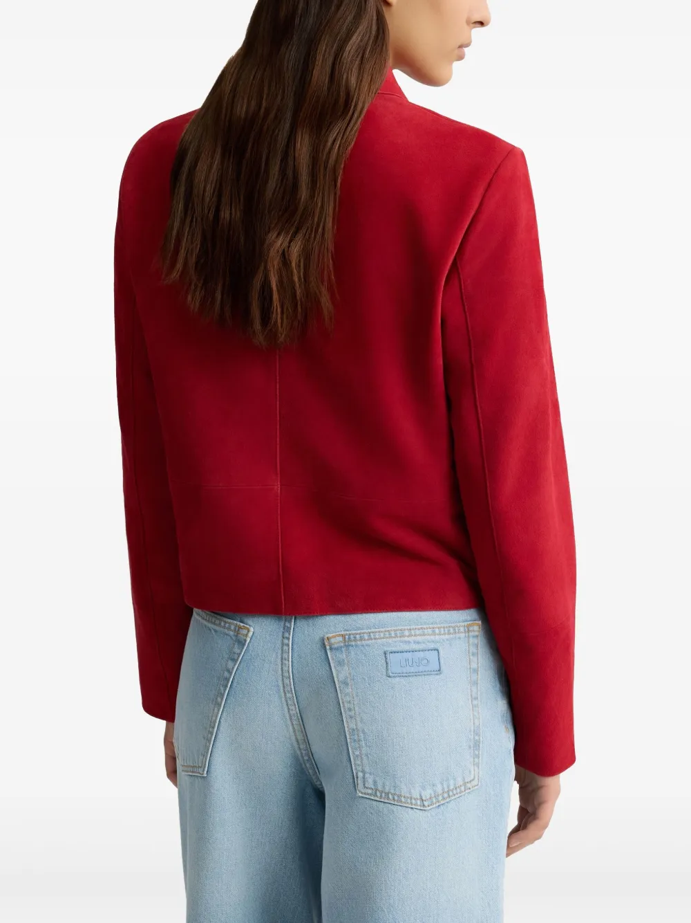 Liu •jo Suede Jacket In Red