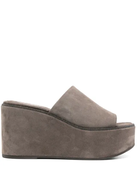 Brunello Cucinelli 95mm suede sandals