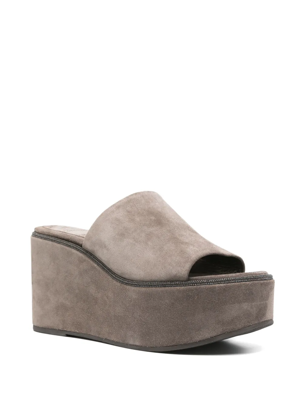 Brunello Cucinelli 95mm suede mules - Bruin