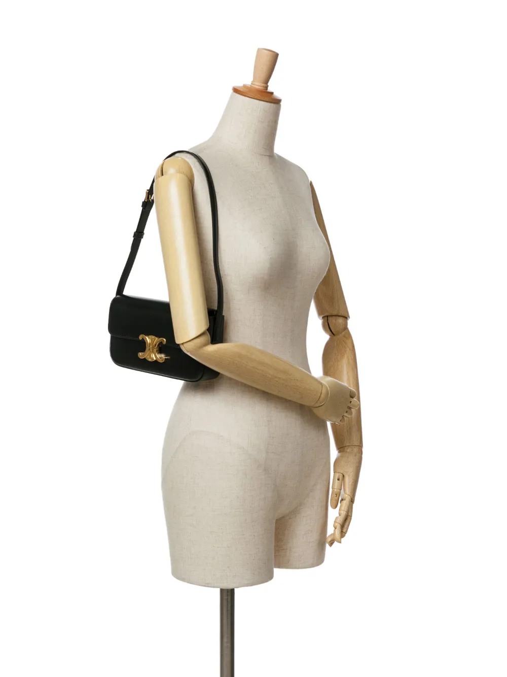 Céline Pre-Owned 2023 Triomphe Calfskin Claude shoulder bag - Zwart