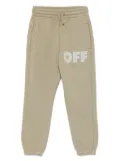 Off-White Kids logo-print track pants - Green