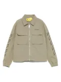 Off-White Kids Diag-stripe jacket - Green