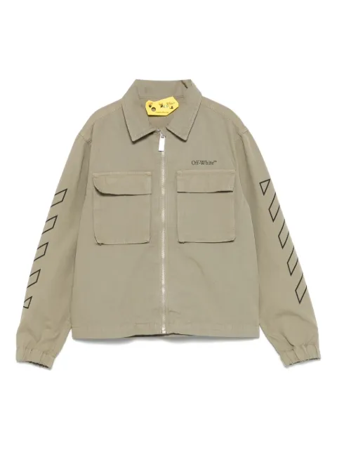 Off-White Kids chamarra con motivo Diag