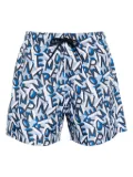 Emporio Armani graphic-print swim shorts - Blue