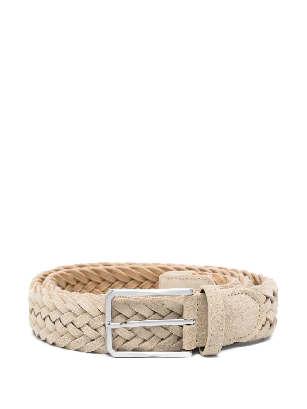 Canali ceinture en daim à design tressé | tons neutres | Image 1