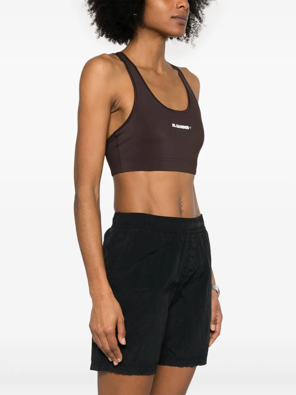 Jil Sander Sport-bh met logoprint Zwart