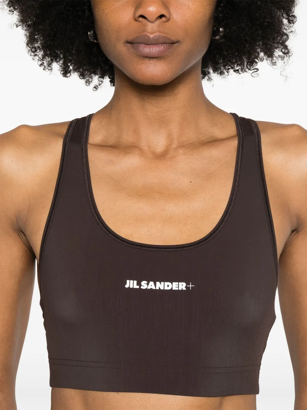 Jil Sander Sport-bh met logoprint Zwart