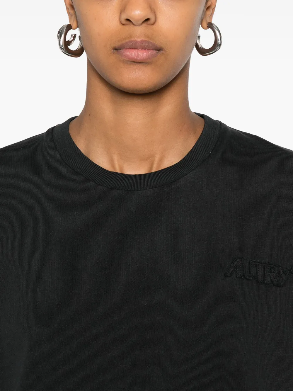 Autry Cropped T-shirt Zwart