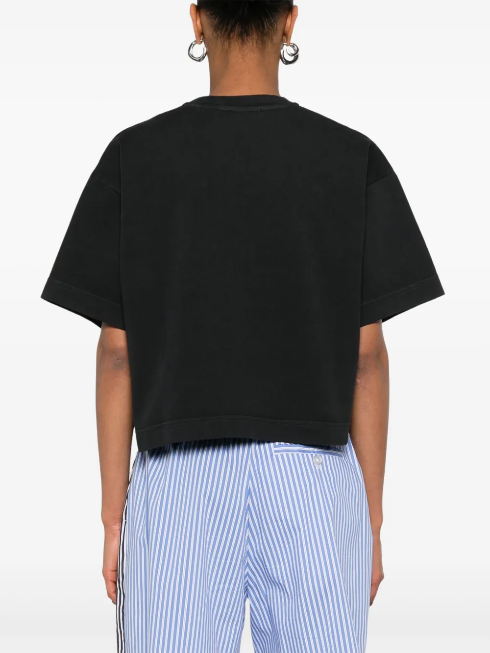Autry Cropped T-shirt Zwart