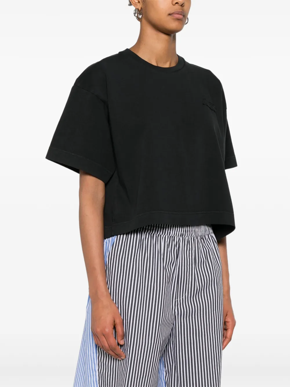 Autry Cropped T-shirt Zwart