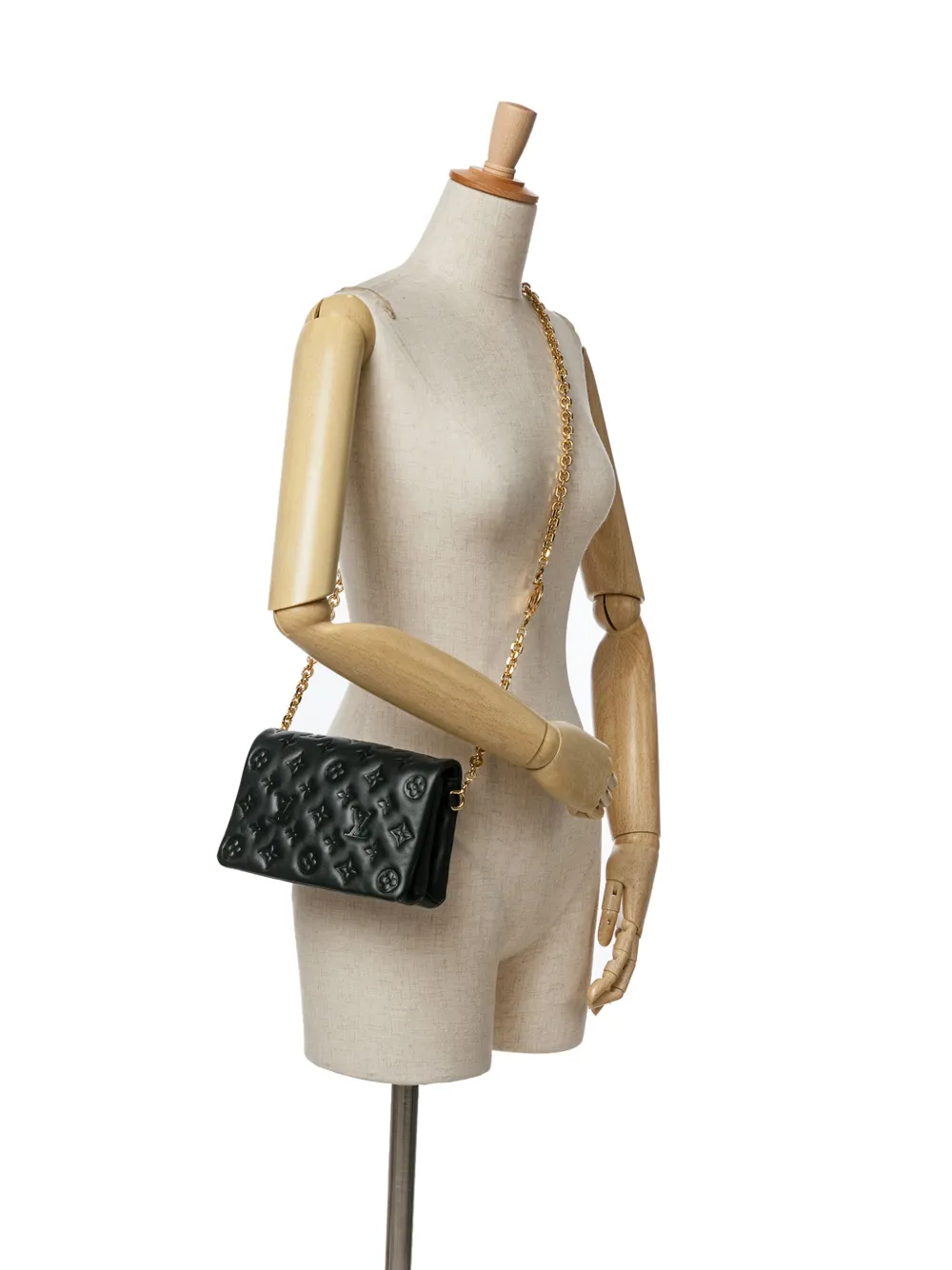 Louis Vuitton Pre-Owned 2021-2024 Monogram Embossed Pochette Coussin crossbody bag - Zwart