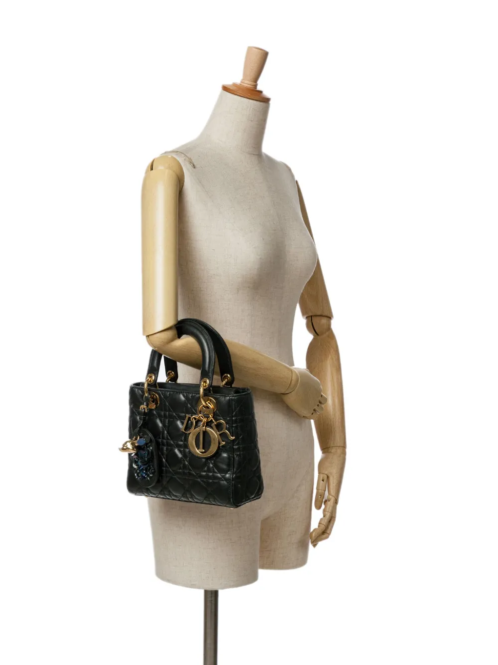 Image 2 of Christian Dior Pre-Owned 2016 Small Lambskin Cannage Lady Dior satchel