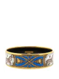Hermès Pre-Owned 20th Century Wide Grand Apparat Enamel Bangle costume bracelet - Blue