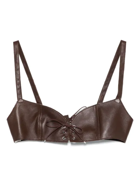 Ludovic de Saint Sernin leather crop top