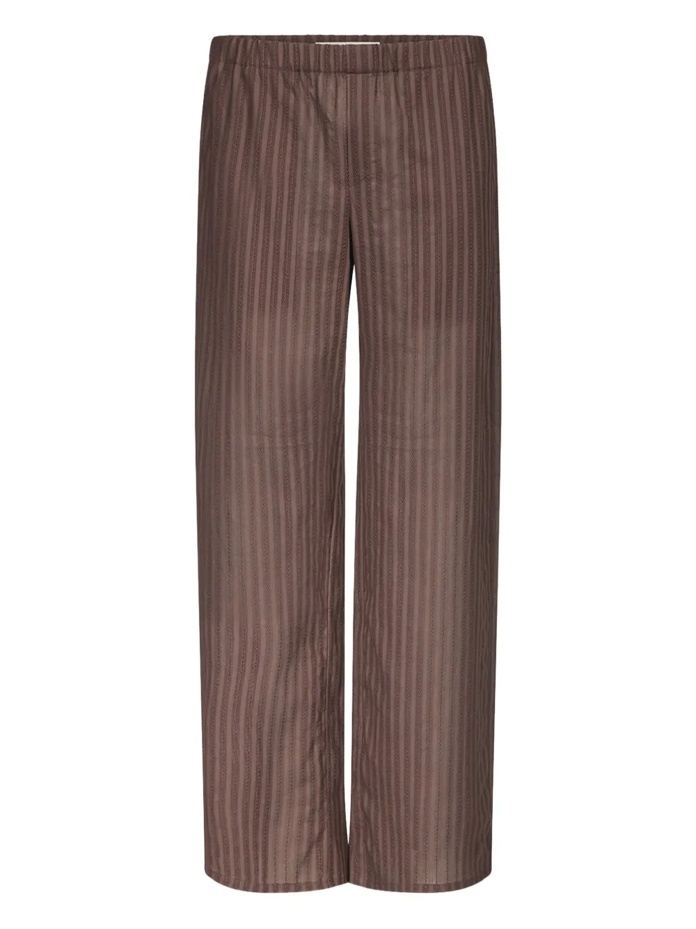 Ludovic De Saint Sernin Striped Boxer Trousers In Brown