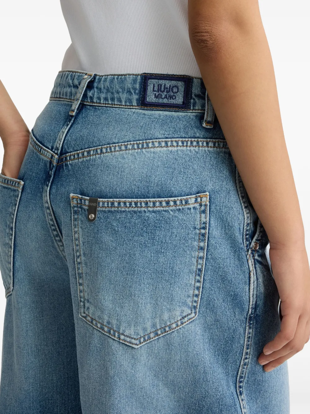 Liu •jo High-waisted Flared Jeans In Blue
