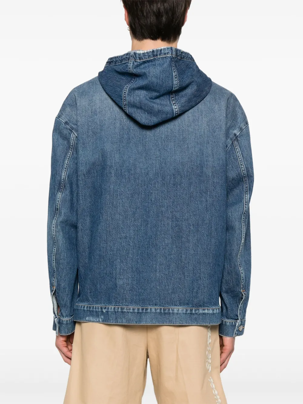 Dolce & Gabbana Denim jack met capuchon Blauw
