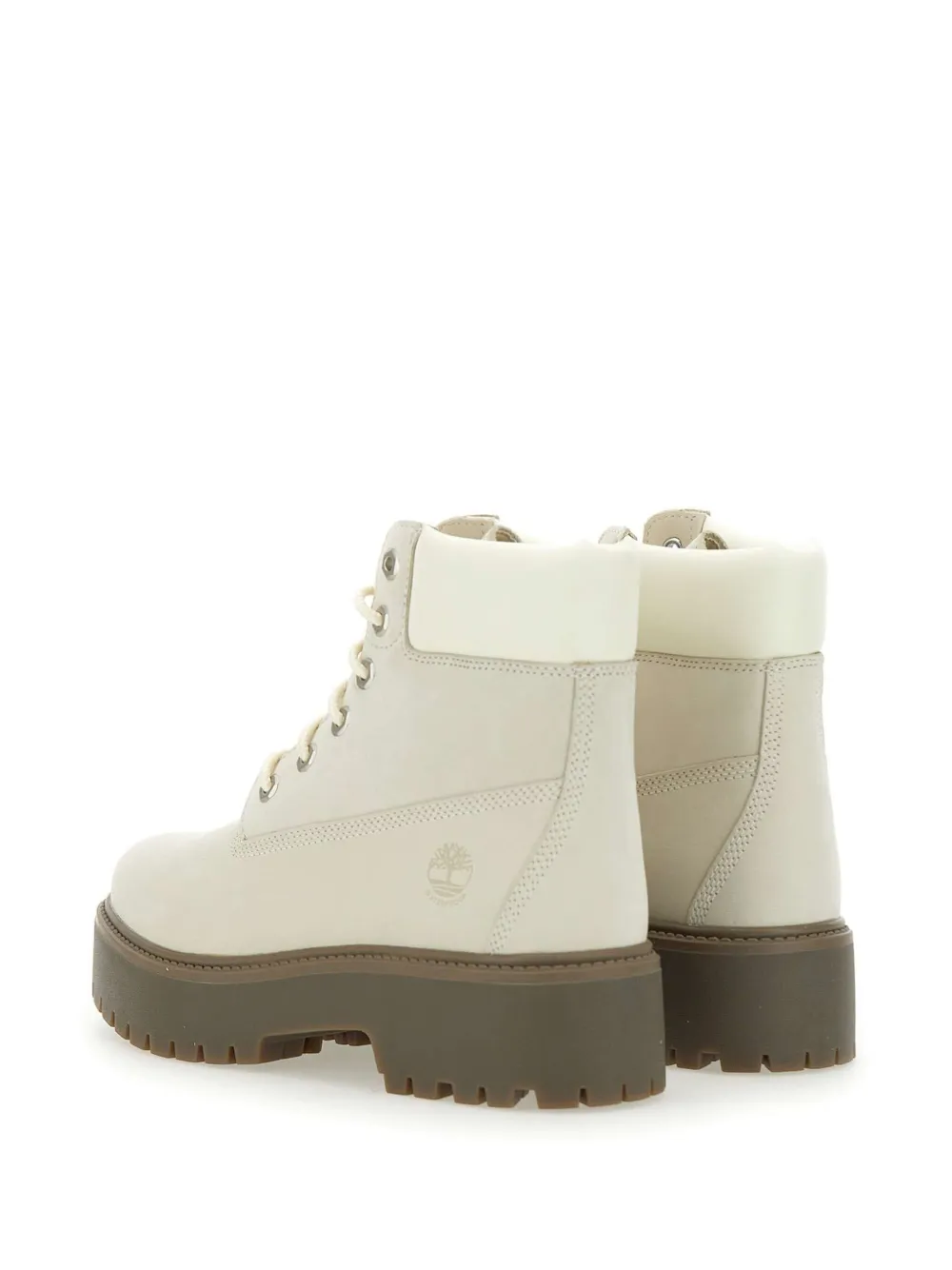 Timberland leather boots White