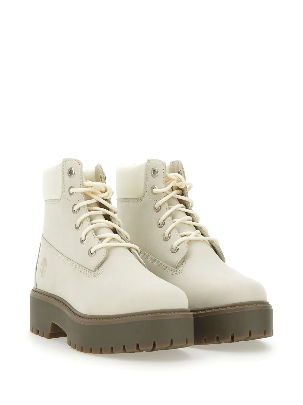 Timberland leather boots White