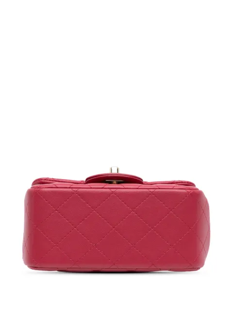 CHANEL Pre-Owned 2021-2024 Mini Square Classic Lambskin Single Flap crossbody bag XSOWI4QZ90YV1FT1 - 3