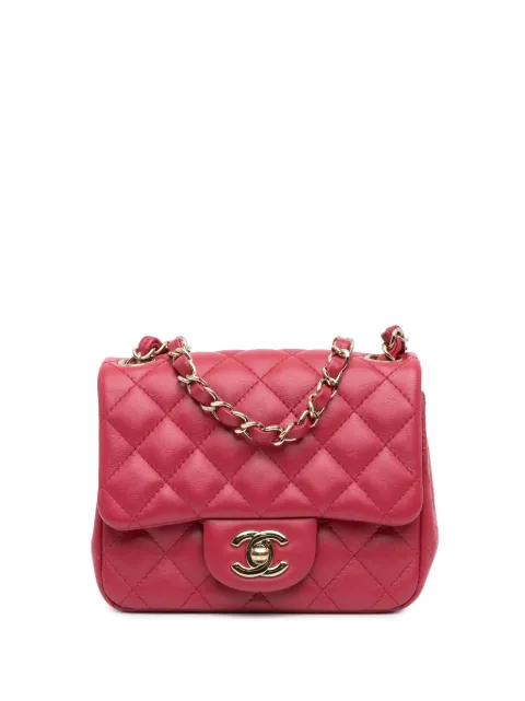 CHANEL Pre-Owned 2021-2024 Mini Square Classic Lambskin Single Flap crossbody bag XSOWI4QZ90YV1FT1 - 0