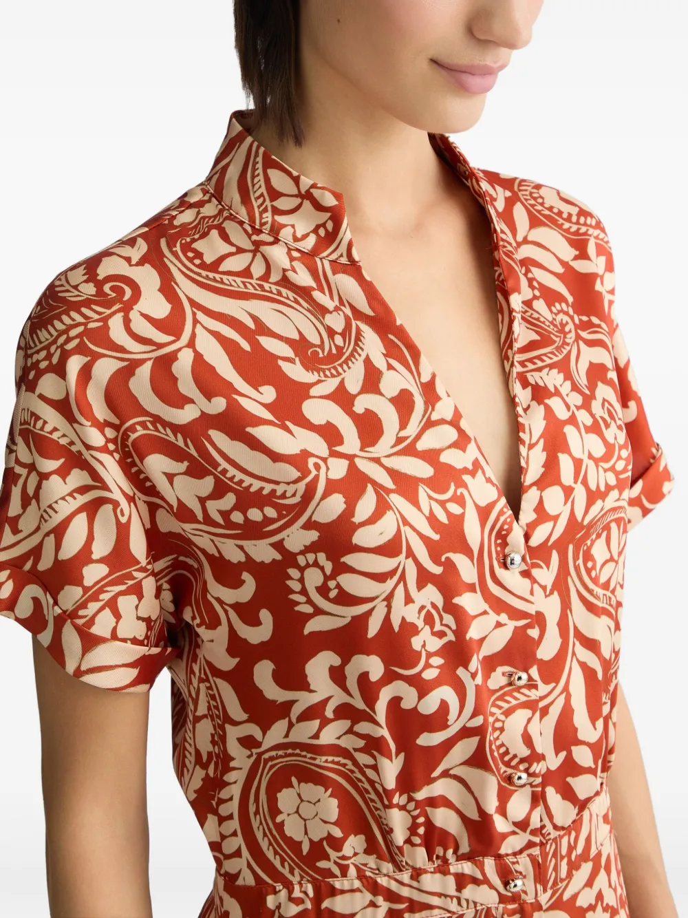 LIU JO Twill jumpsuit met print Oranje