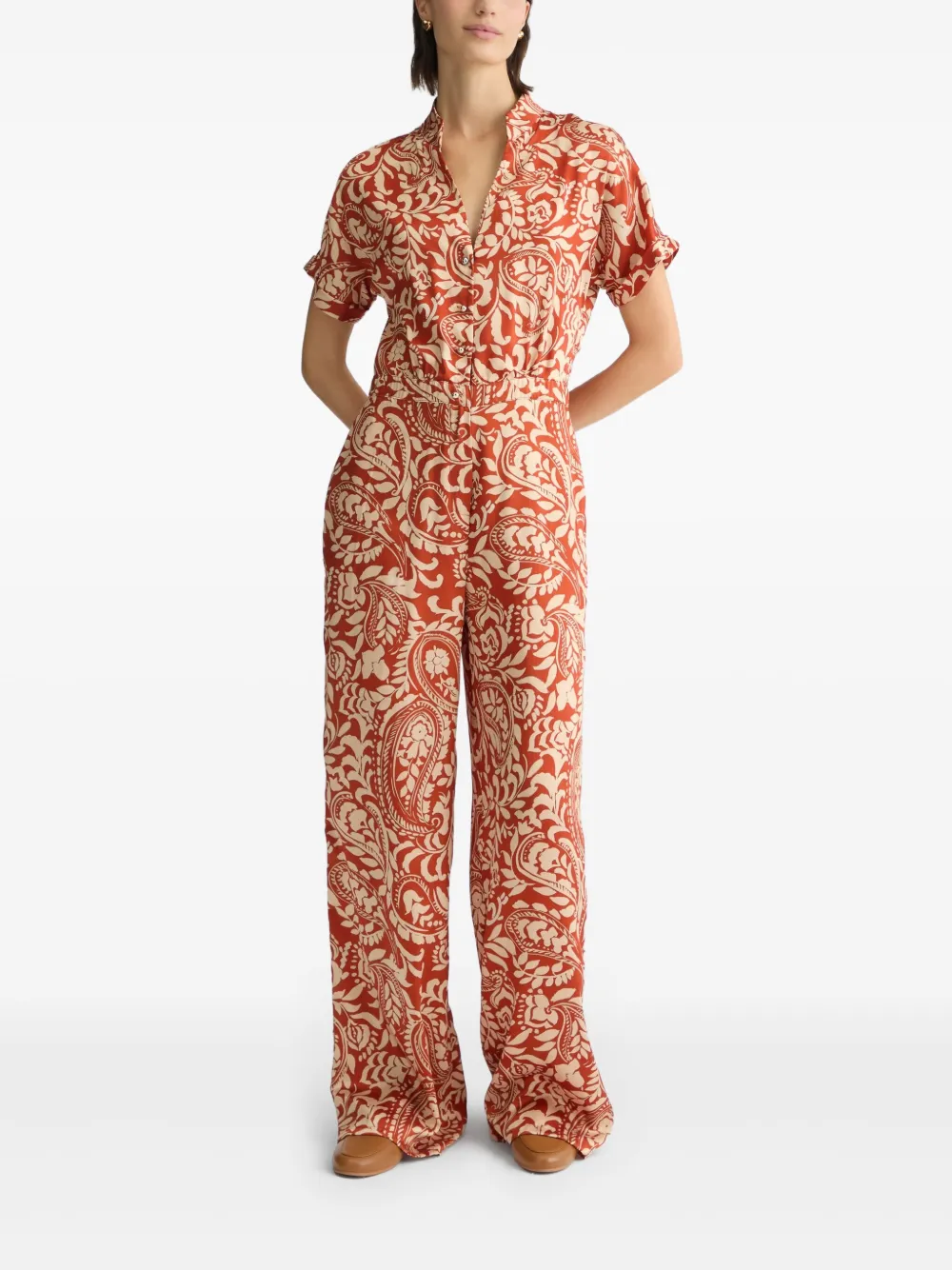 LIU JO printed twill jumpsuit - Oranje