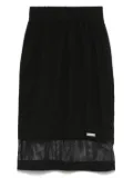 Monnalisa sheer-trimmed skirt - Black