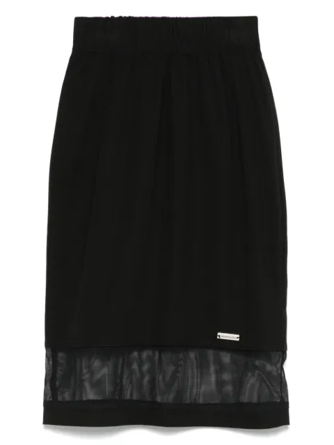 Monnalisa sheer-trimmed skirt