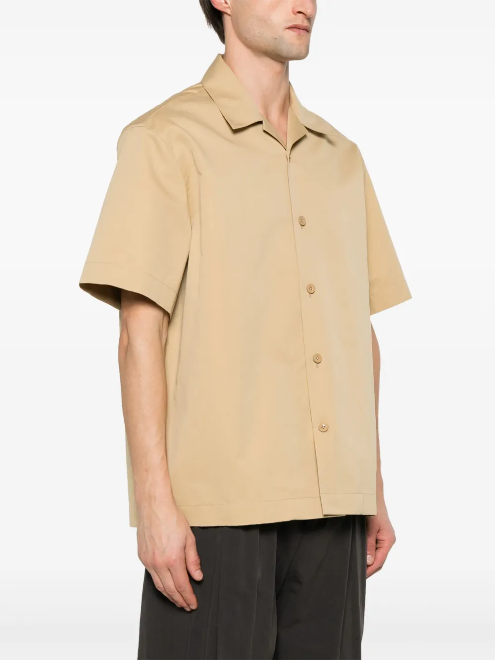 Jil Sander overhemd met korte mouwen Beige