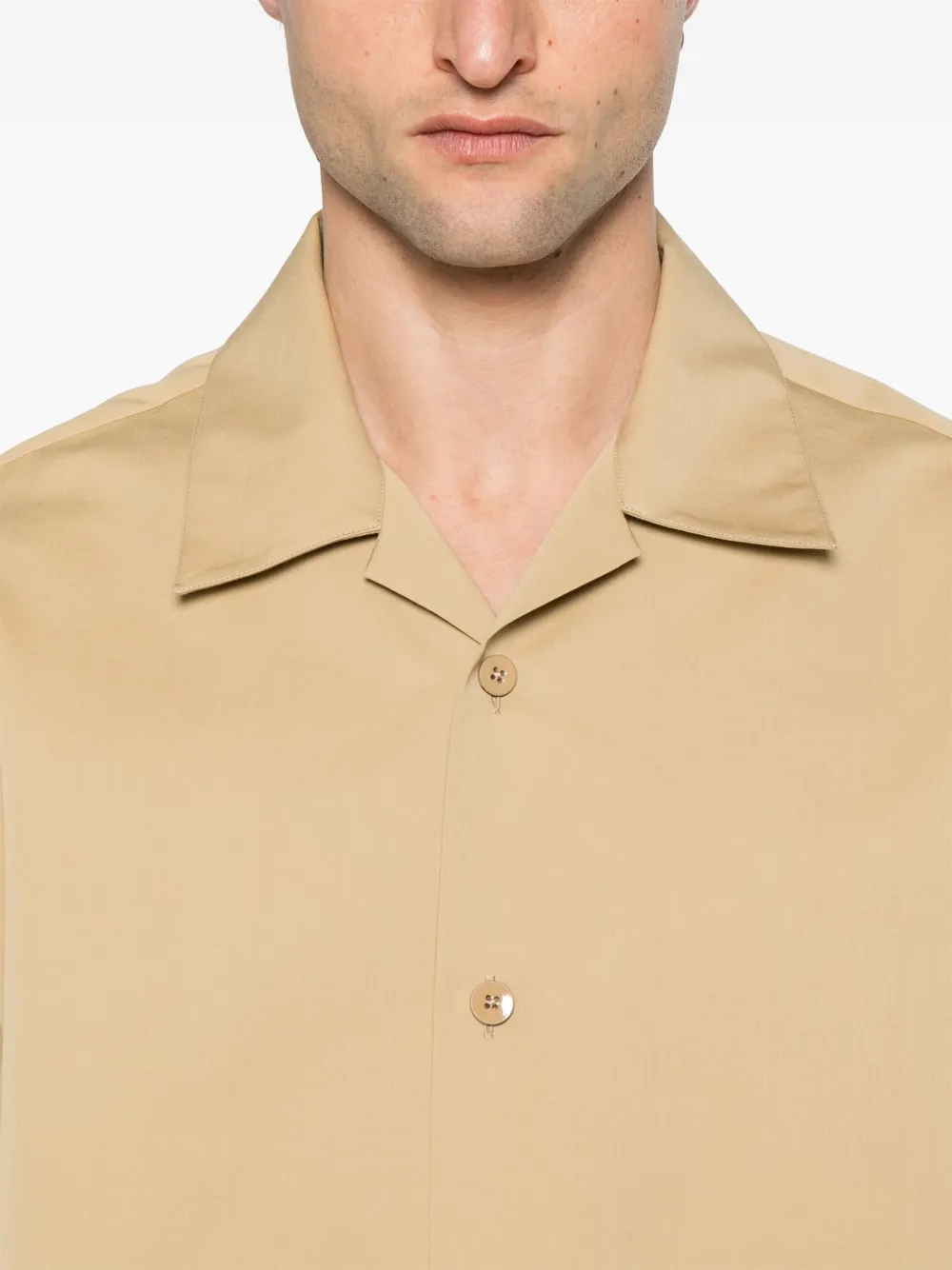 Jil Sander overhemd met korte mouwen Beige