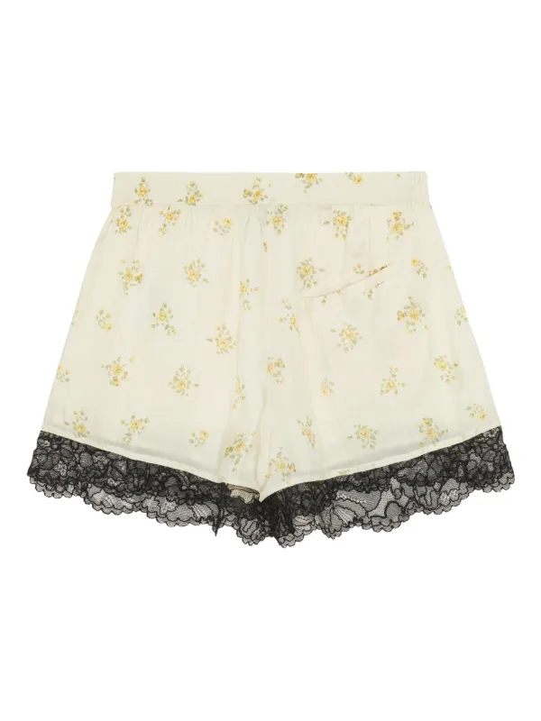 GANNI floral-print Shorts | Neutrals | FARFETCH UK