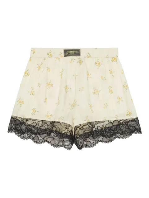 GANNI shorts con estampado floral