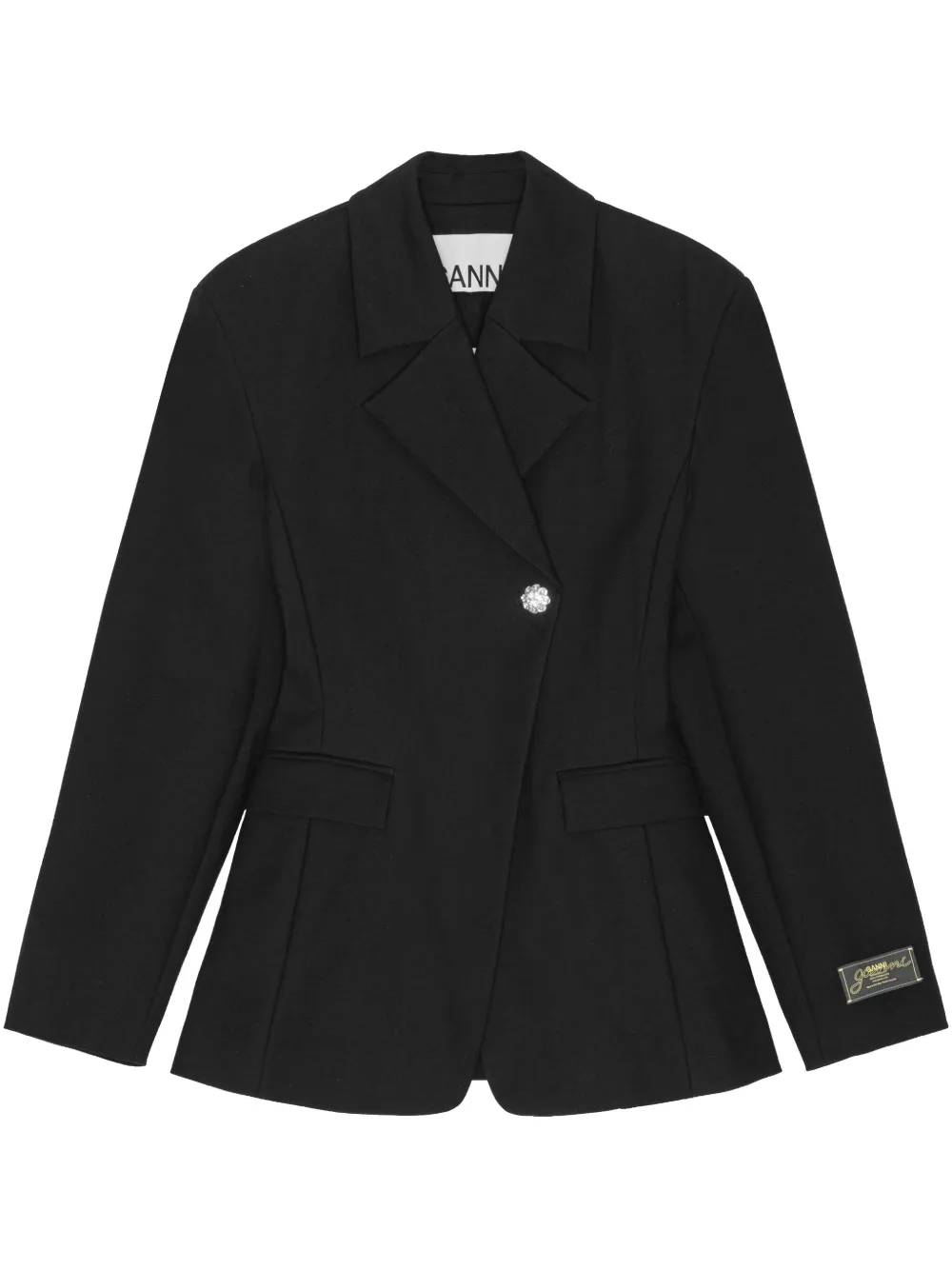 GANNI Blazer met applicatie Zwart