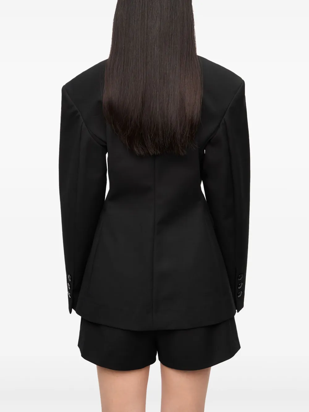 GANNI Blazer met applicatie Zwart