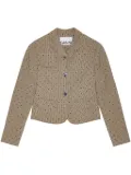 GANNI polka dot-print blazer - Neutrals