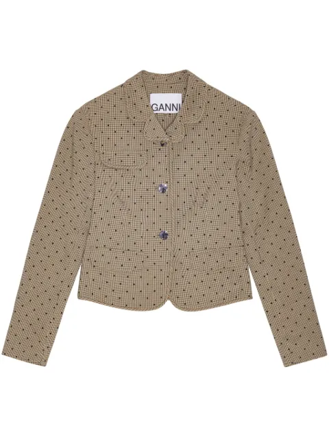 GANNI blazer con estampado de lunares