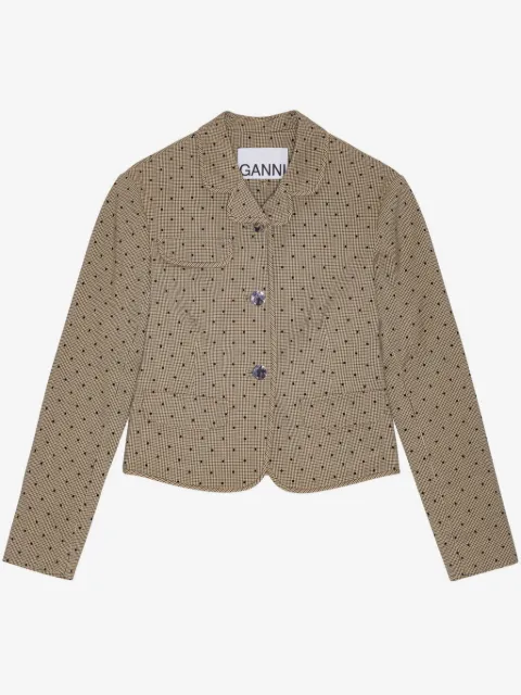 GANNI polka dot-print blazer