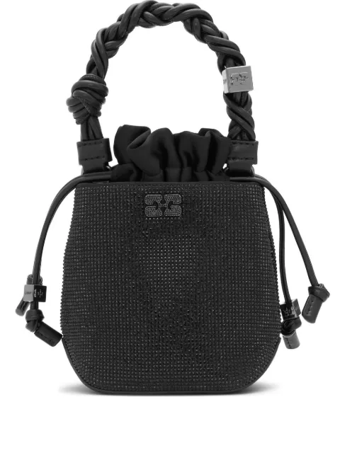 GANNI braided-handle leather tote bag A6506 - 0
