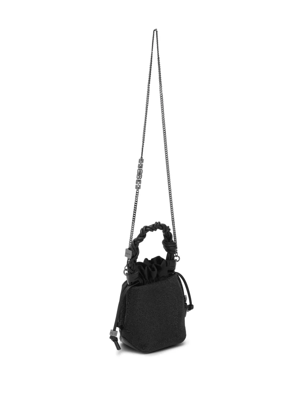 GANNI Leren shopper - Zwart
