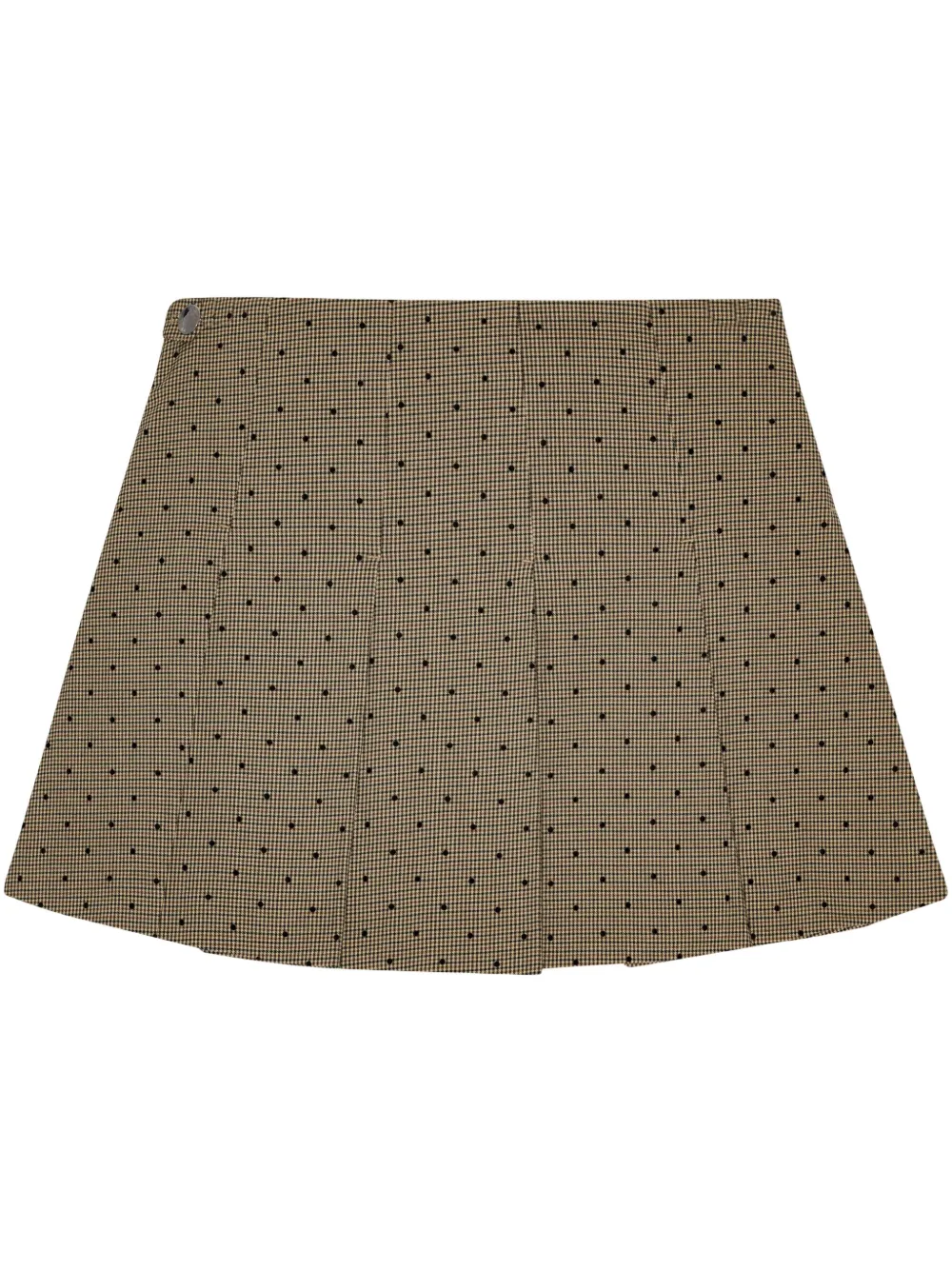 check-print mini skirt