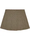 GANNI check-print mini skirt - Neutrals