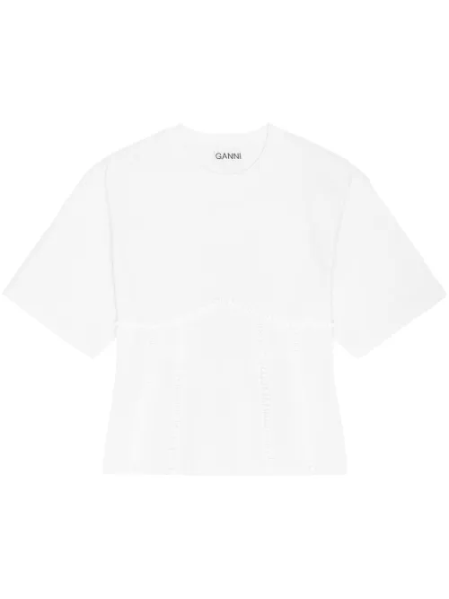 T-shirt à détail appliqué - GANNI - Modalova