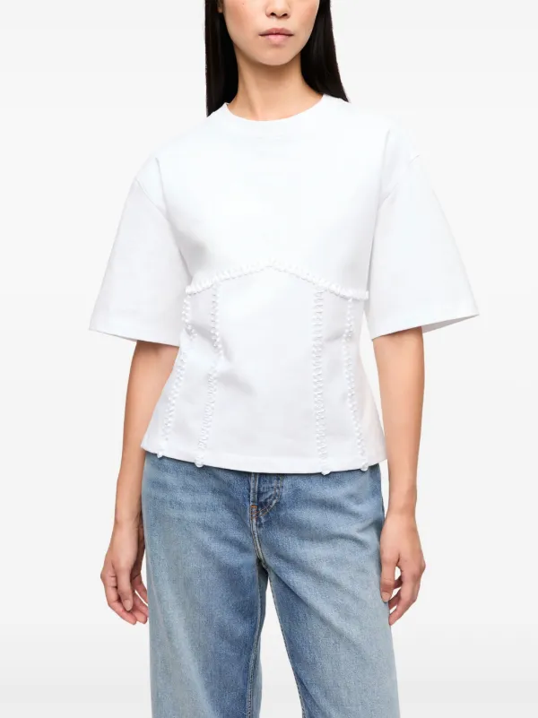 GANNI アップリケディテール Tシャツ | ホワイト | FARFETCH JP