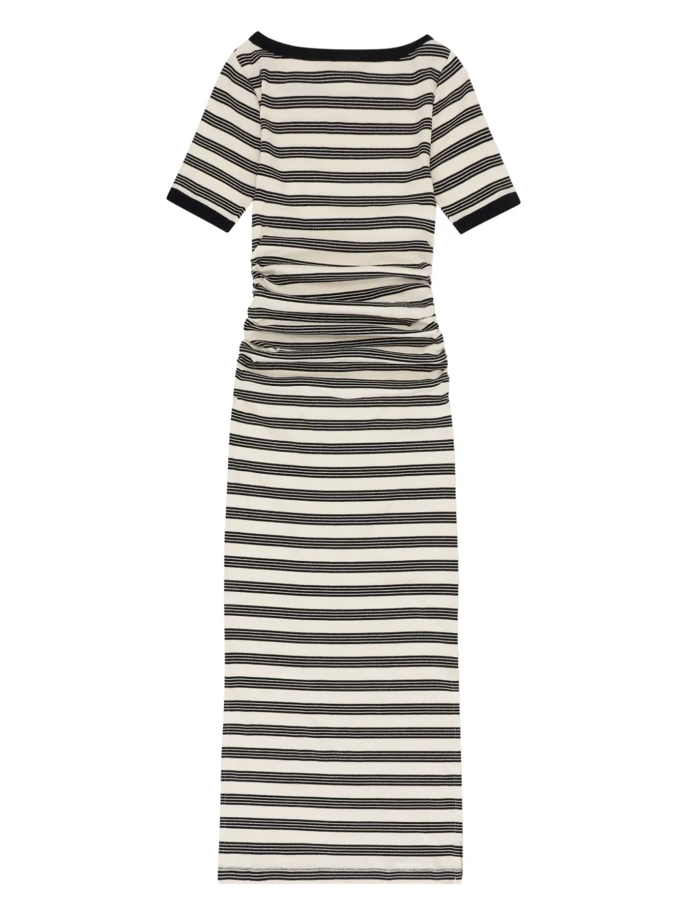 GANNI Striped T-shirt Dress | Black | FARFETCH