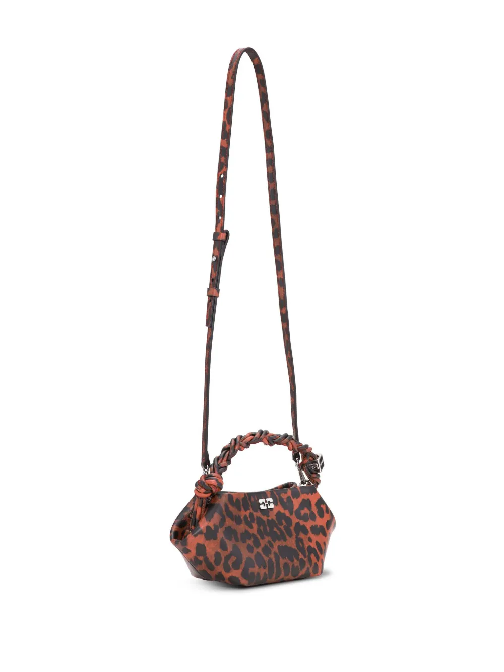 GANNI Bou mini-tas met luipaardprint Rood