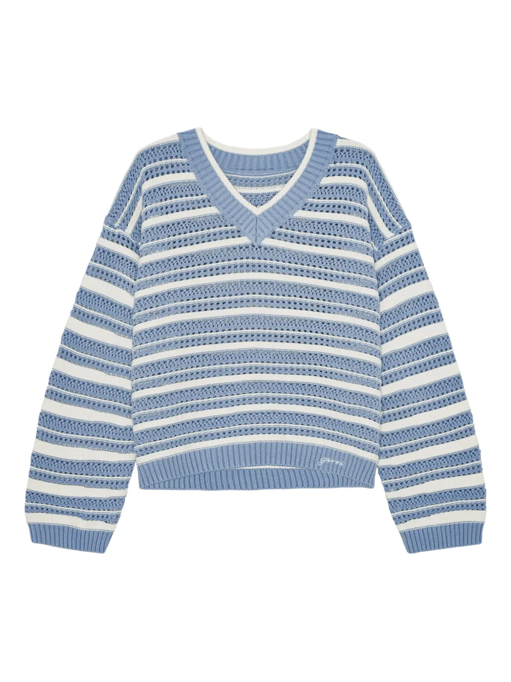 GANNI Gestreepte trui Blauw