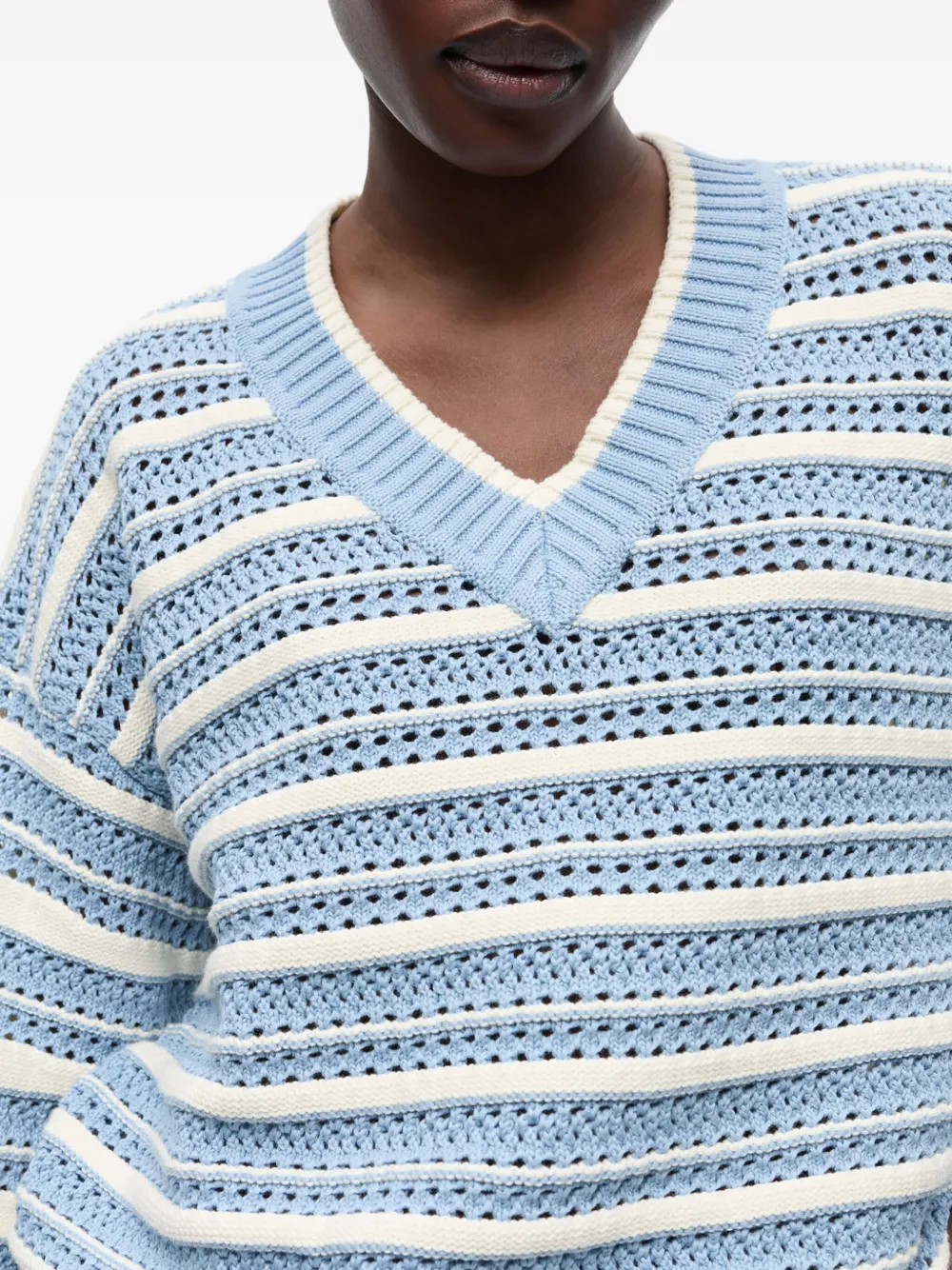 GANNI Gestreepte trui Blauw