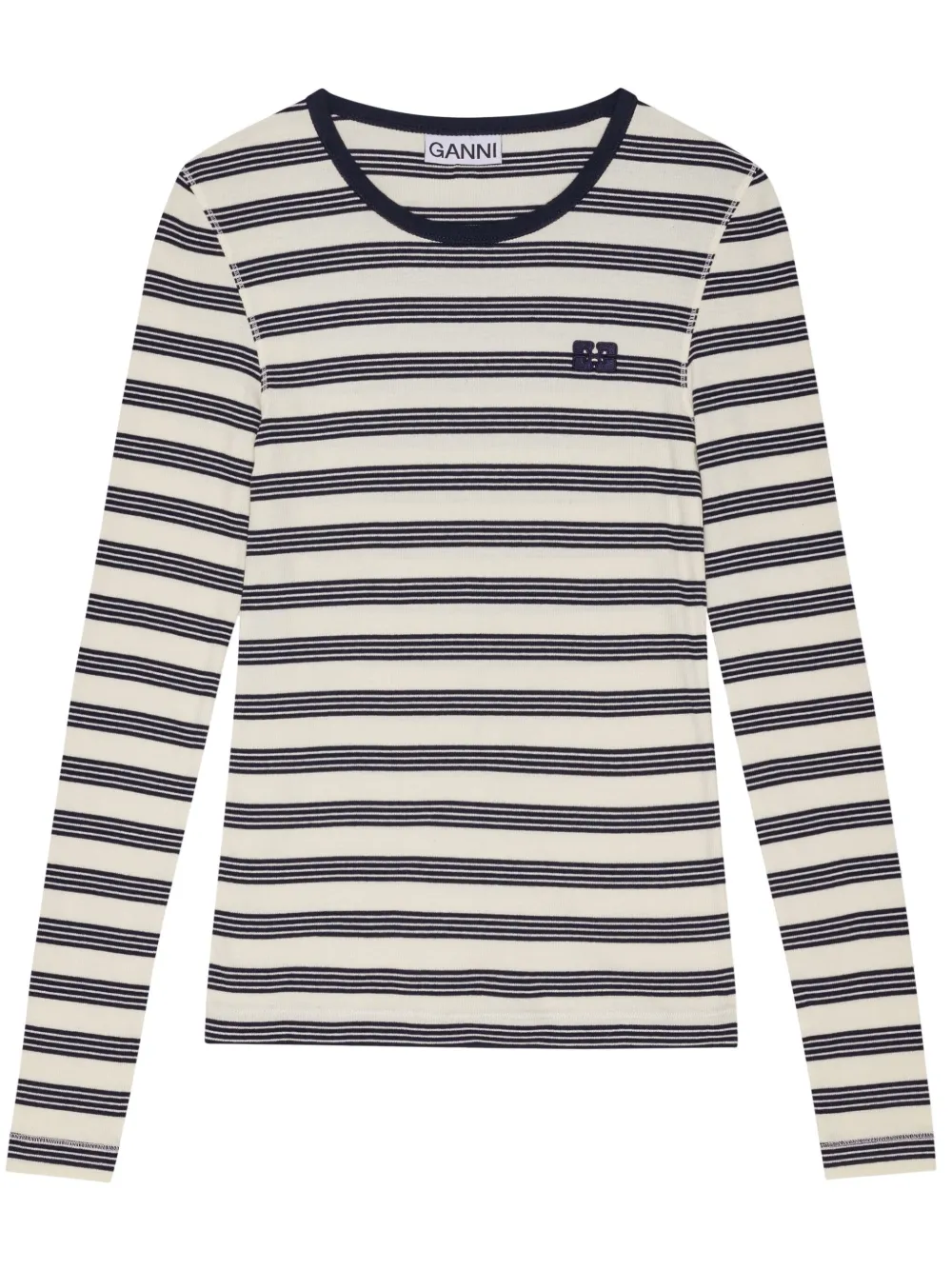 GANNI ストライプ Tシャツ - ホワイト GANNI ストライプ Tシャツ - ホワイト